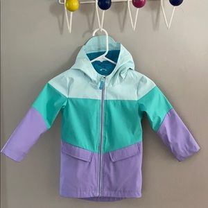 Cat & Jack Girls’ Colorblock Rain Jacket, 4T
